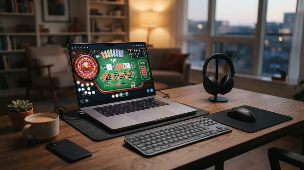 Cách đánh giá casino trực tuyến việt nam an toàn và minh bạch Giao diện trò chơi giải trí số trên màn hình máy tính hiện đại
