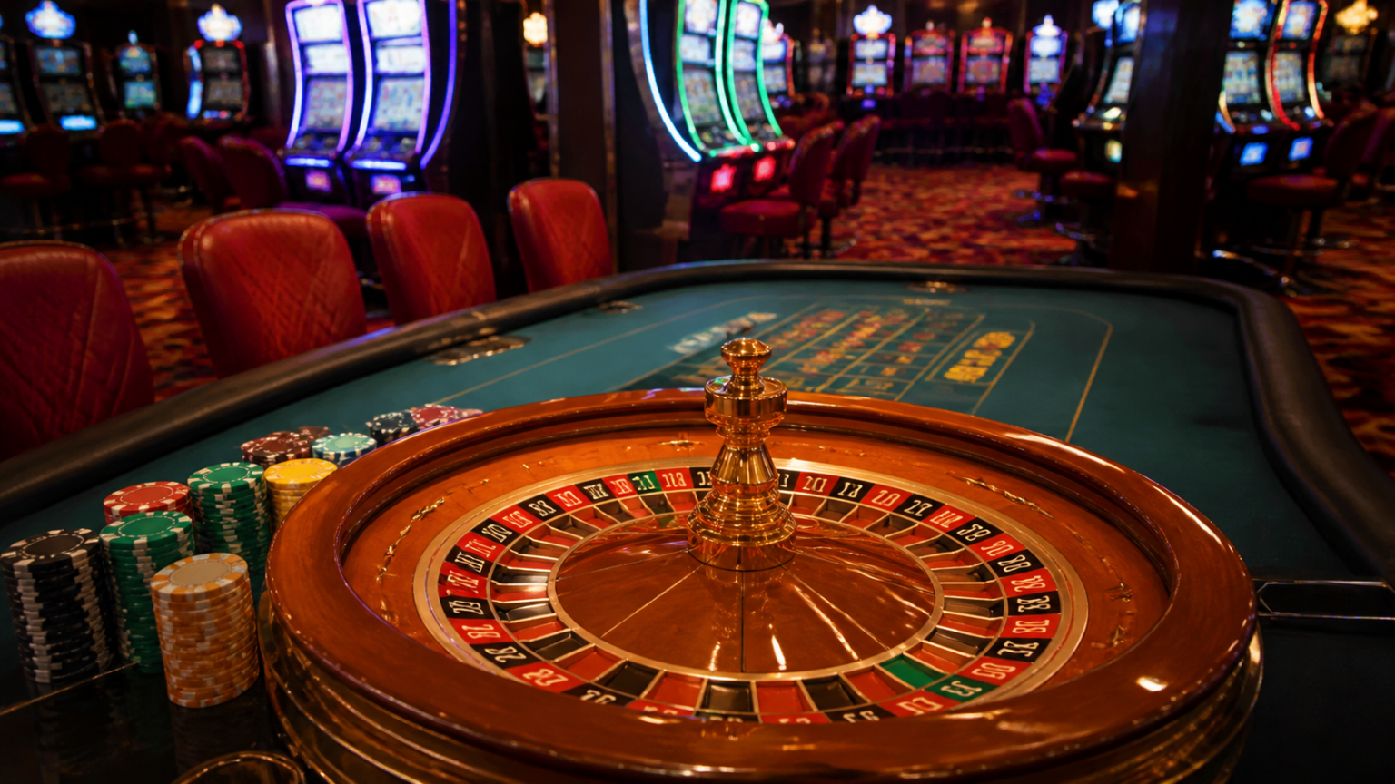 online casino malaysia: A Practical Guide for Players Casino roulette table and slot machines in a gaming room