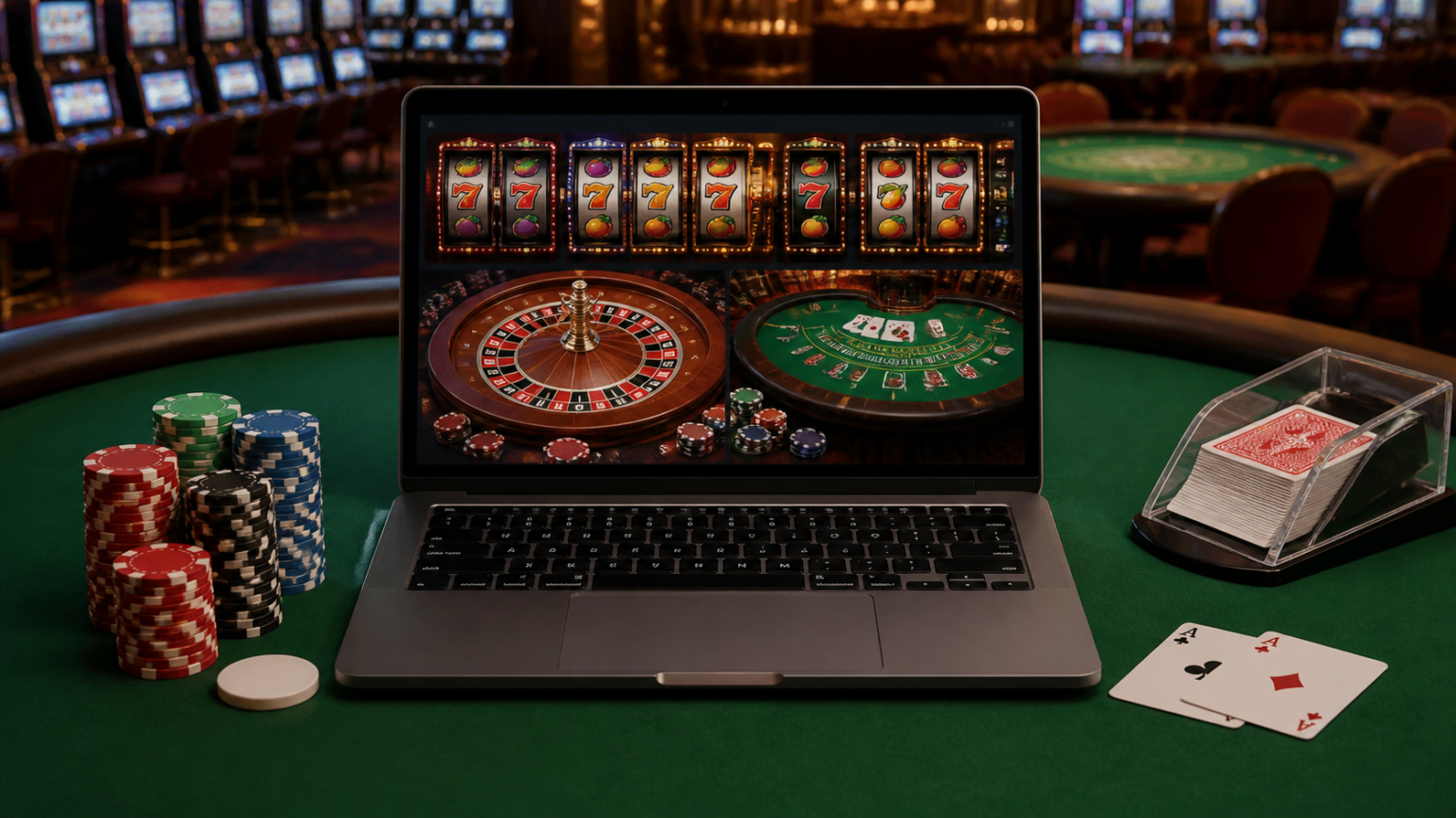 Understanding the appeal of online casino play: Singapore online casino Laptop displaying an online casino game interface