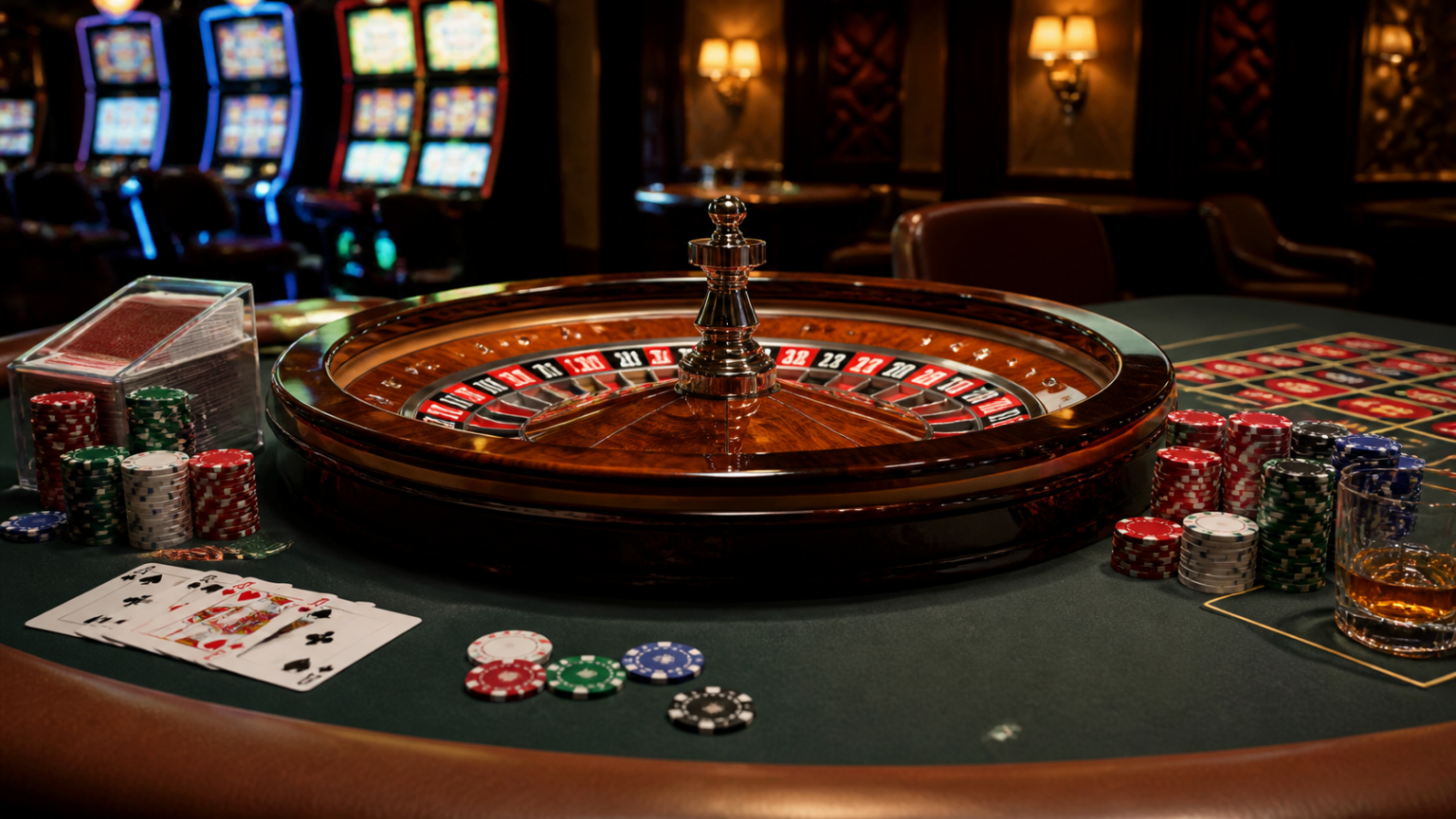Top Online Casinos: What Players Should Look For Casino roulette table with cards and slot machines